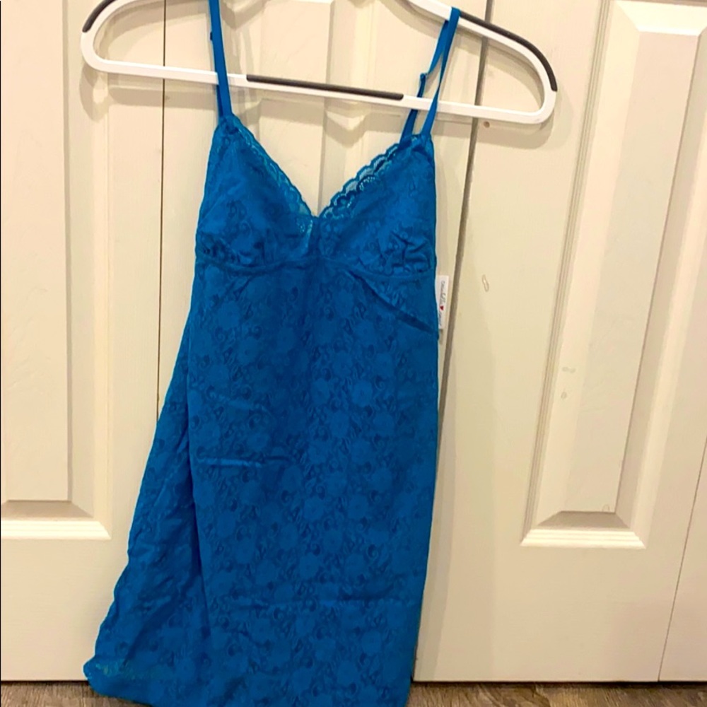 NWT teal lace teddy
